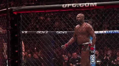 Heavyweight champion Jon Jones does the Trump dance after his win!