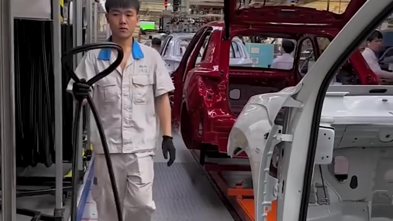 The process of attaching rubber seals!