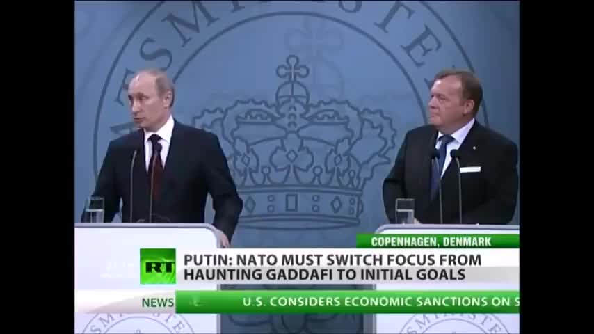 Old video that shows Russian President Vladimir Putin angrily questioning and condemning North Atlantic Treaty Organisation