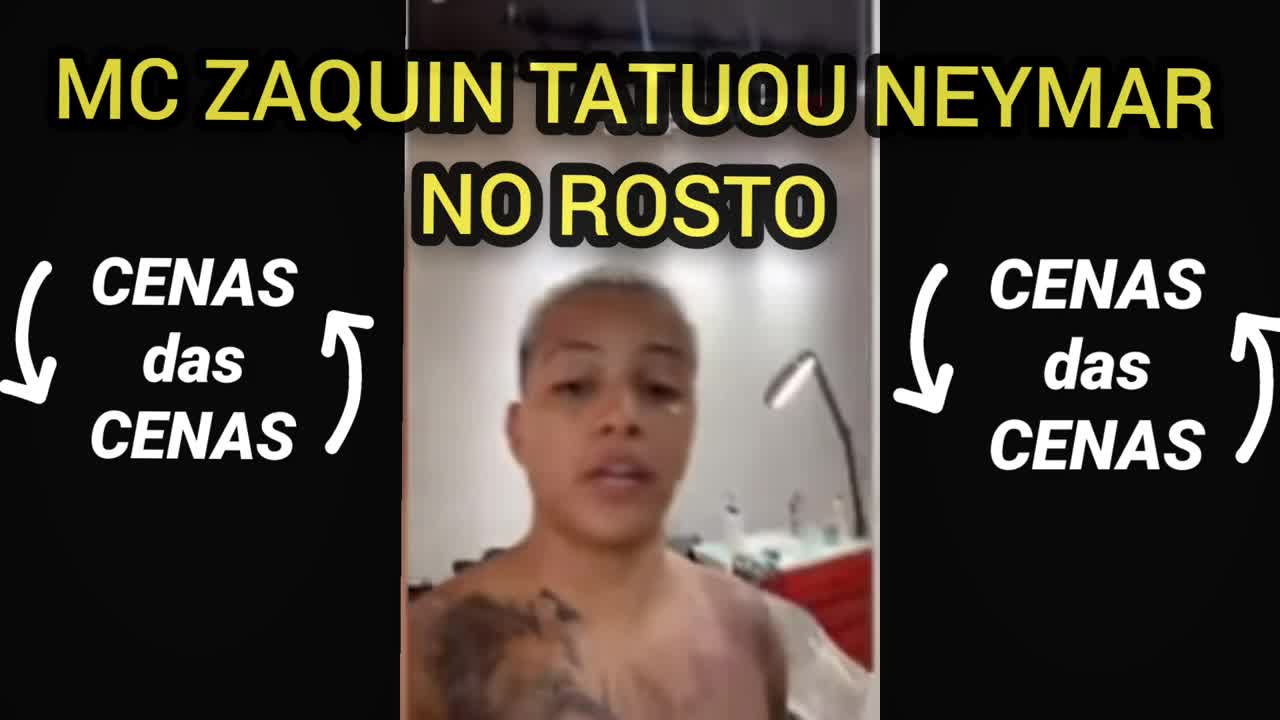 Homenagem ao Neymar Mc Zaquin Tatuou Neymar no Rosto #noticias #brasil #neymar #psg #mcs #rap #trap