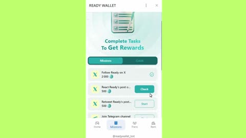 new minin,g mini app bot telegram READY WALLET