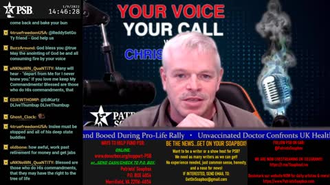 2022-01-09 14:00 EST - Your Voice, Your Call: with Chris Moore