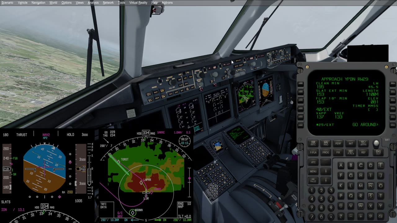 Perth YPPH - Darwin YPDN approach and landing 717 P3D