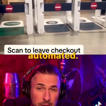 WHOLE FOODS - IN ORDER TO GET IN AND SHOP YOU HAVE TO SCAN YOU QR CODE ..