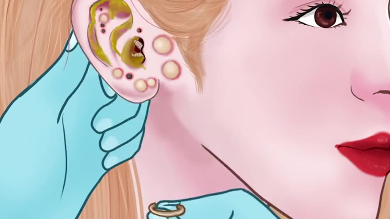 ASMR ear treatment #satisfying