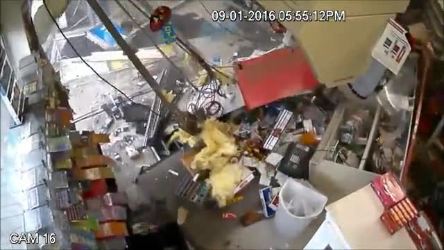 SUV Crashes into a Gas Station Mini Mart