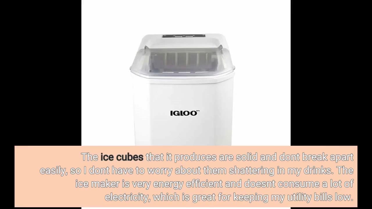 Igloo Automatic Ice Maker, Self- Cleaning, Countertop Size, 26 Pounds in 24 Hours, Ice Cubes in...