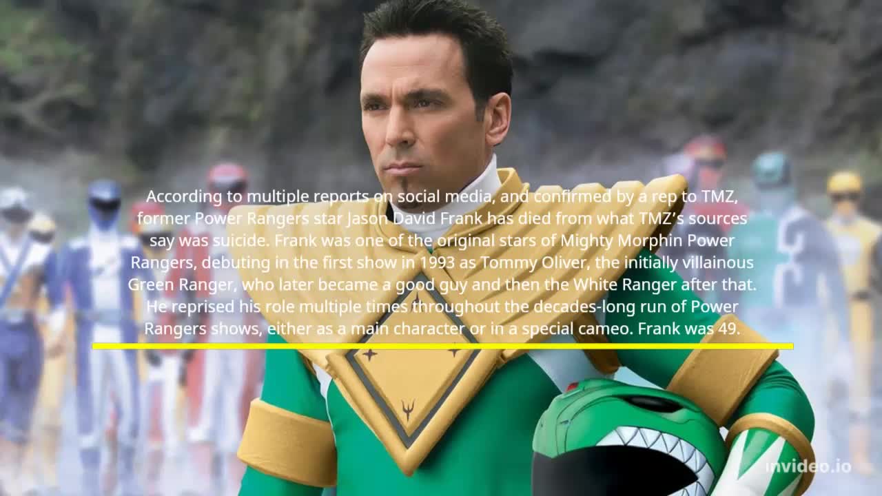 R.I.P. Jason David Frank, longtime star of Power Rangers