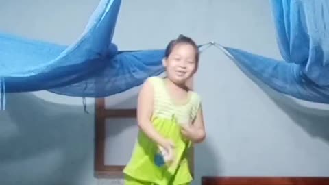 Baby playing happily