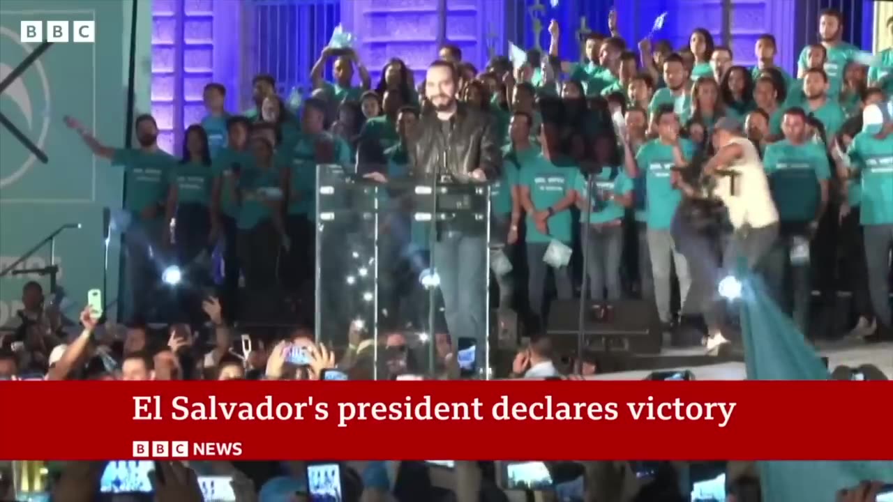 El Salvador PresidentNayib Bukele claims election victory | BBC News