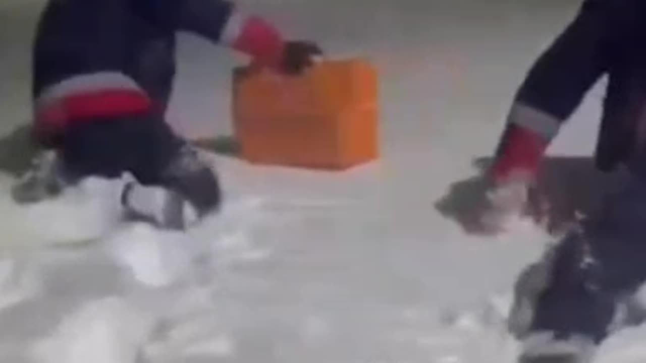 Doctors reached the patient during snow storm in, Kazakhstan