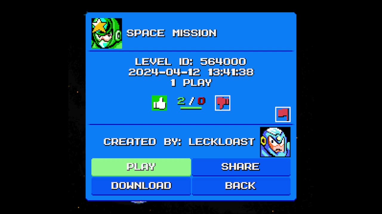 Mega Man Maker Level Highlight: "Space Mission" by Leckloast