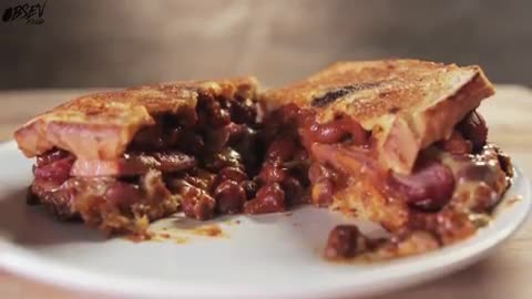 Chili Cheese Dog Grilled Cheese Sandwich