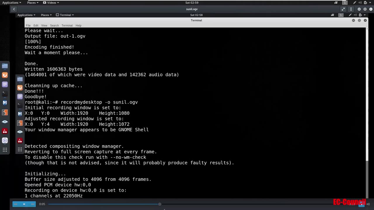 39 - Using Recordmydesktop Tool