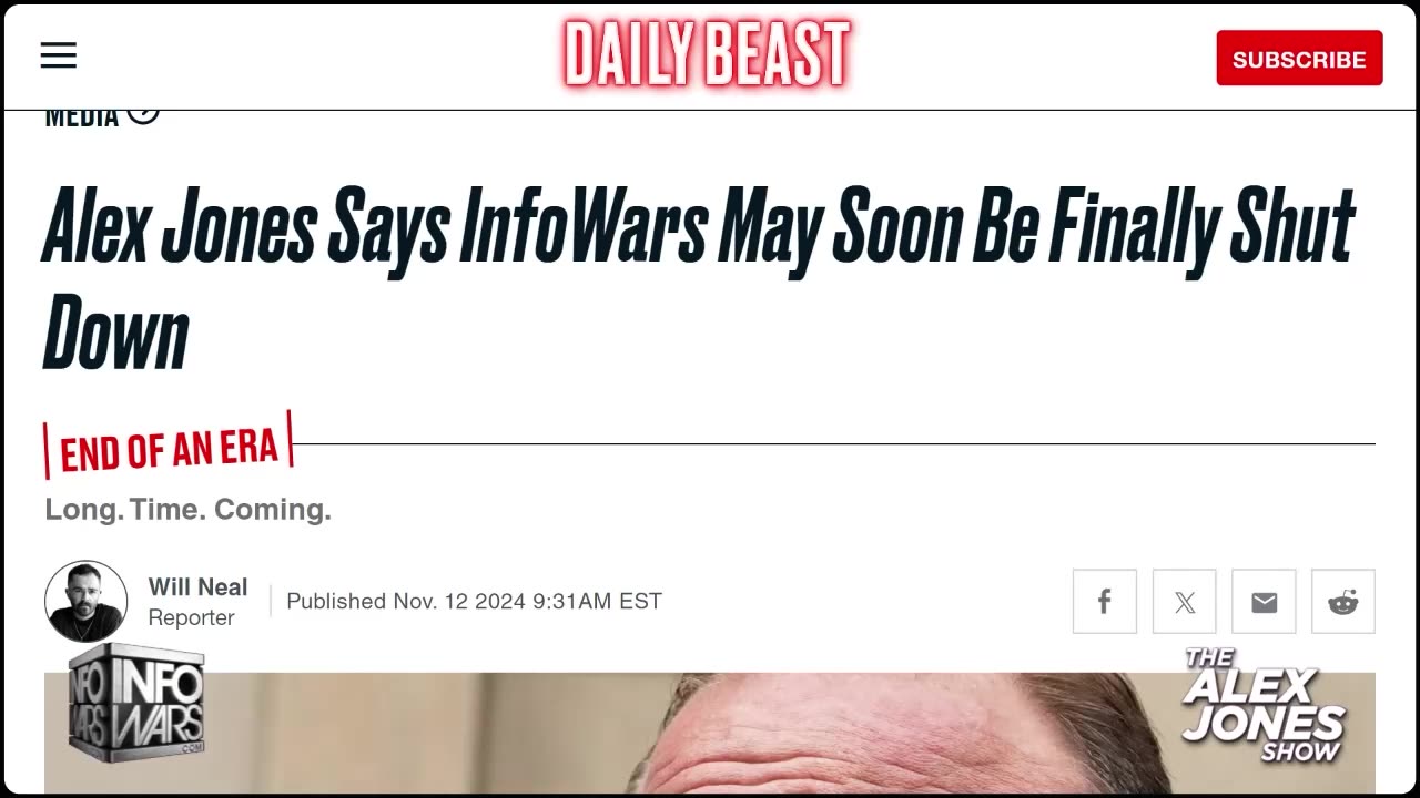 EXCLUSIVE: Infowars Could Be Shut Down In Less Than 24 Hours— Alex Jones Gives Major Update