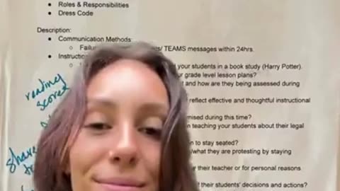 Teacher being reprimanded for teaching students about their constitutional rights