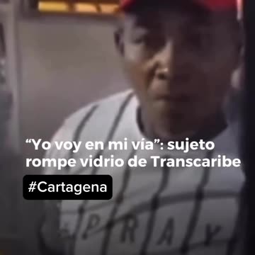 En acto de rabia, sujeto rompe vidrio de un bus de Transcaribe con una piedra