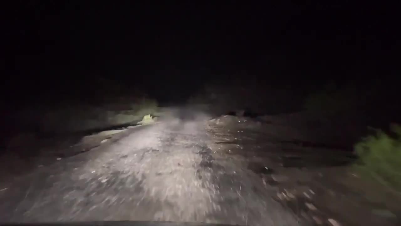 Driving on a Mountainous Ghost Road at night in heavy rain & Thunderstorm