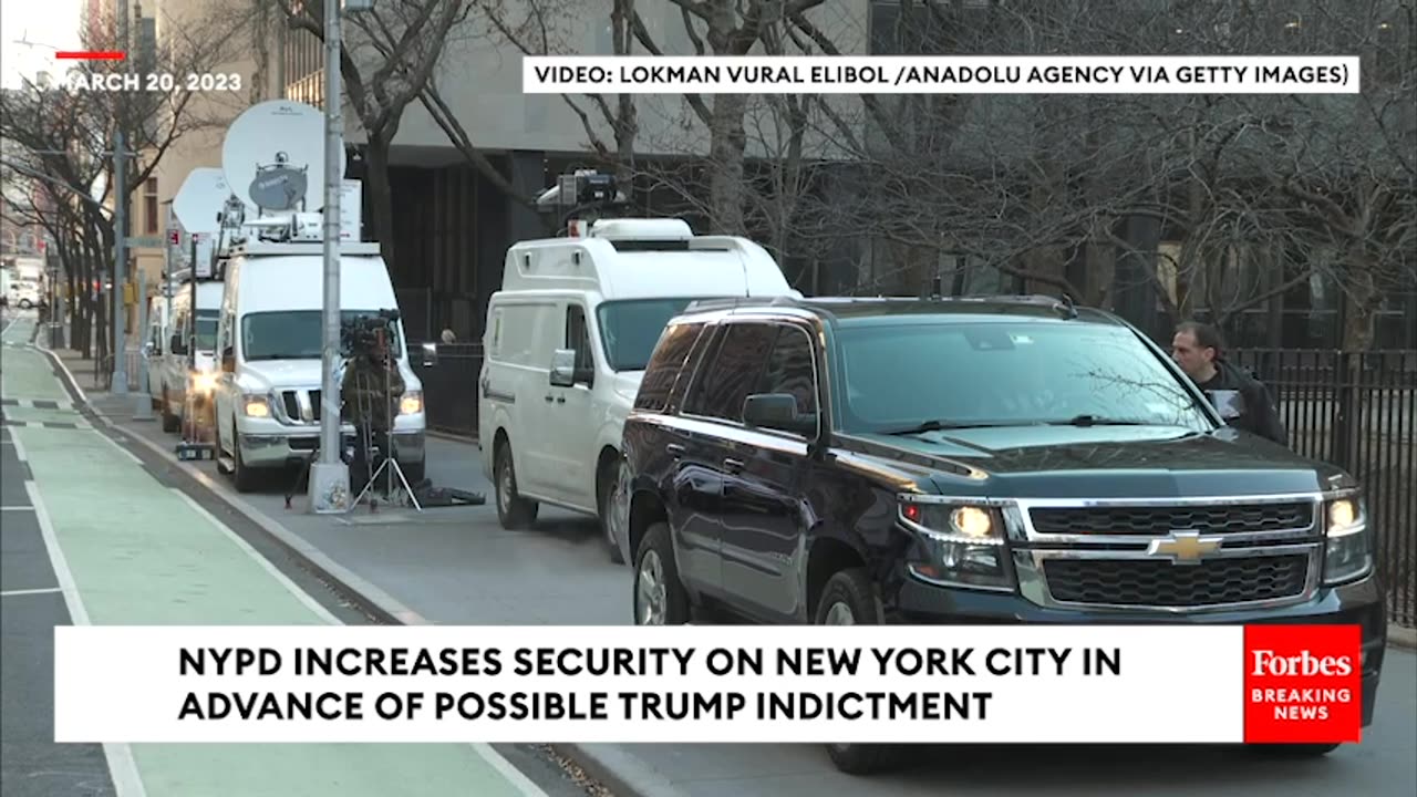 NYPD Increases Security In New York City Ahead Of Possible Trump Indictment