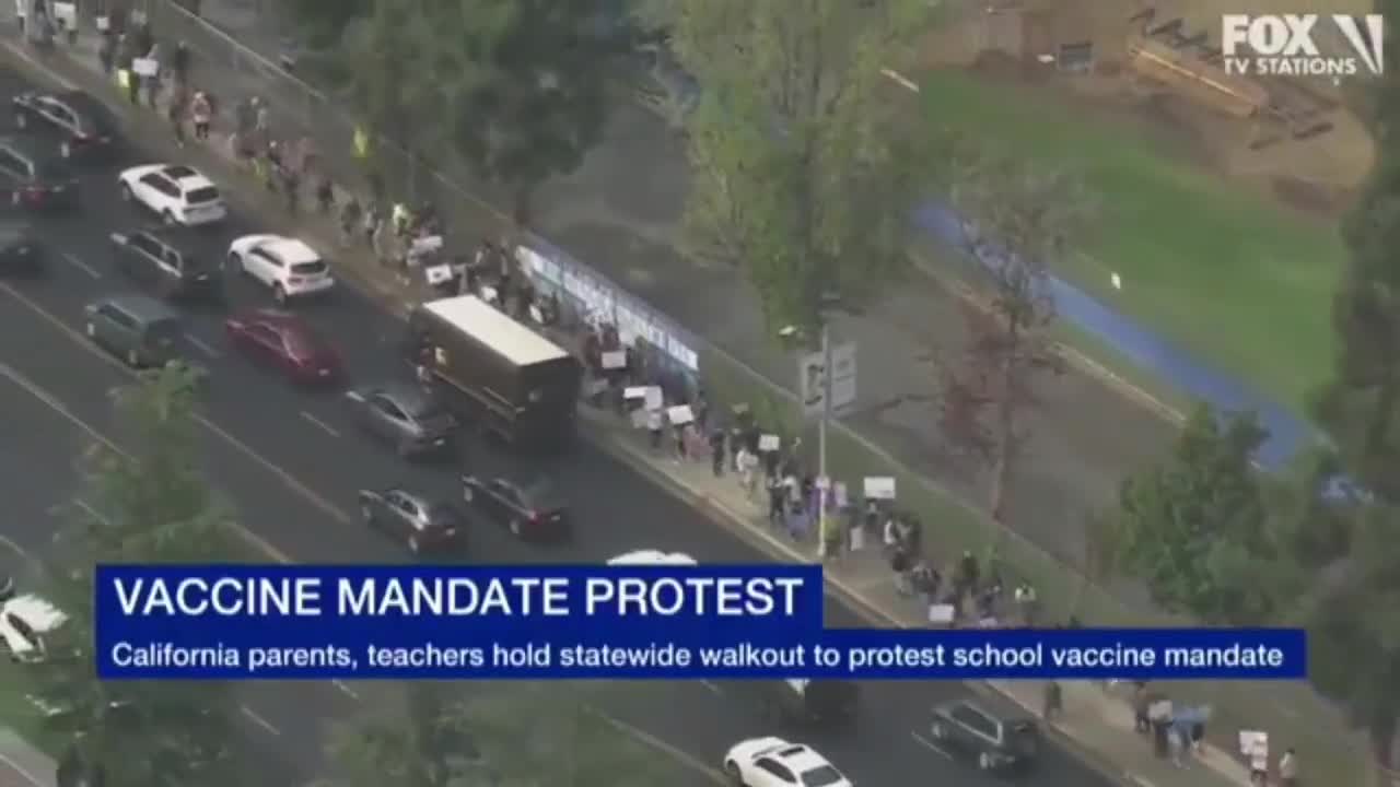 California School Walkout Against J4b And Mask Mandates