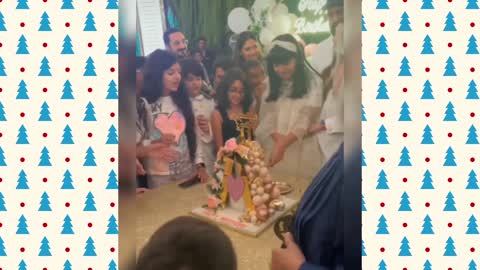 Aishwarya daughter Aaradhya bachchan’s birthday cake cutting video