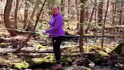 WATCH HER CROSS THE RIVER!