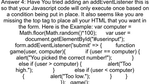 javascript form comparing randomly generated number to user input