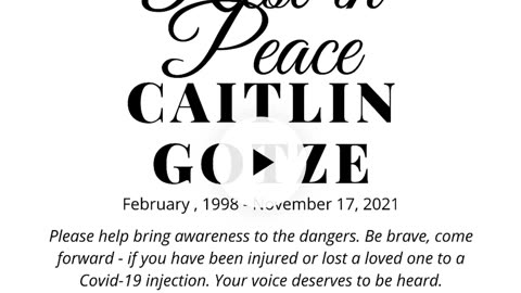 Five minute eulogy Caitlin Gotze 2022