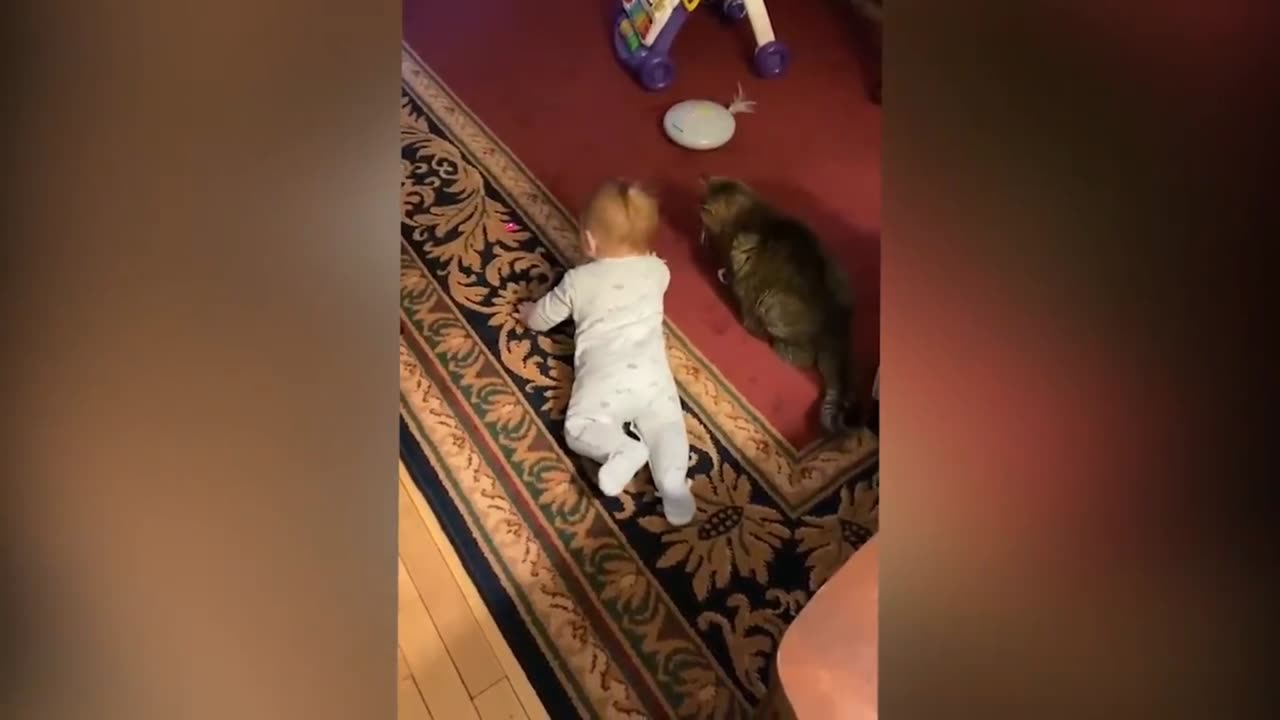 Cute Babies Playing With Cats and Dogs Part 3