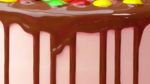 M&M Candy Decorating Chocolate Cake (5)