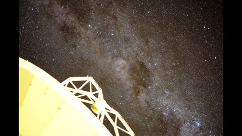 ALMA PM01 antenna in the starry night