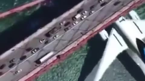 Under Golden Gate airplane