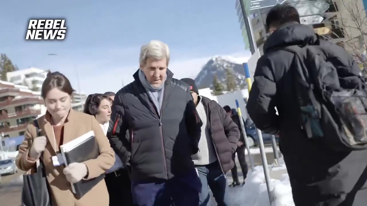 John Kerry and WEF Hack Get FURIOUS When Reporter Confronts Them on Hypocrisy