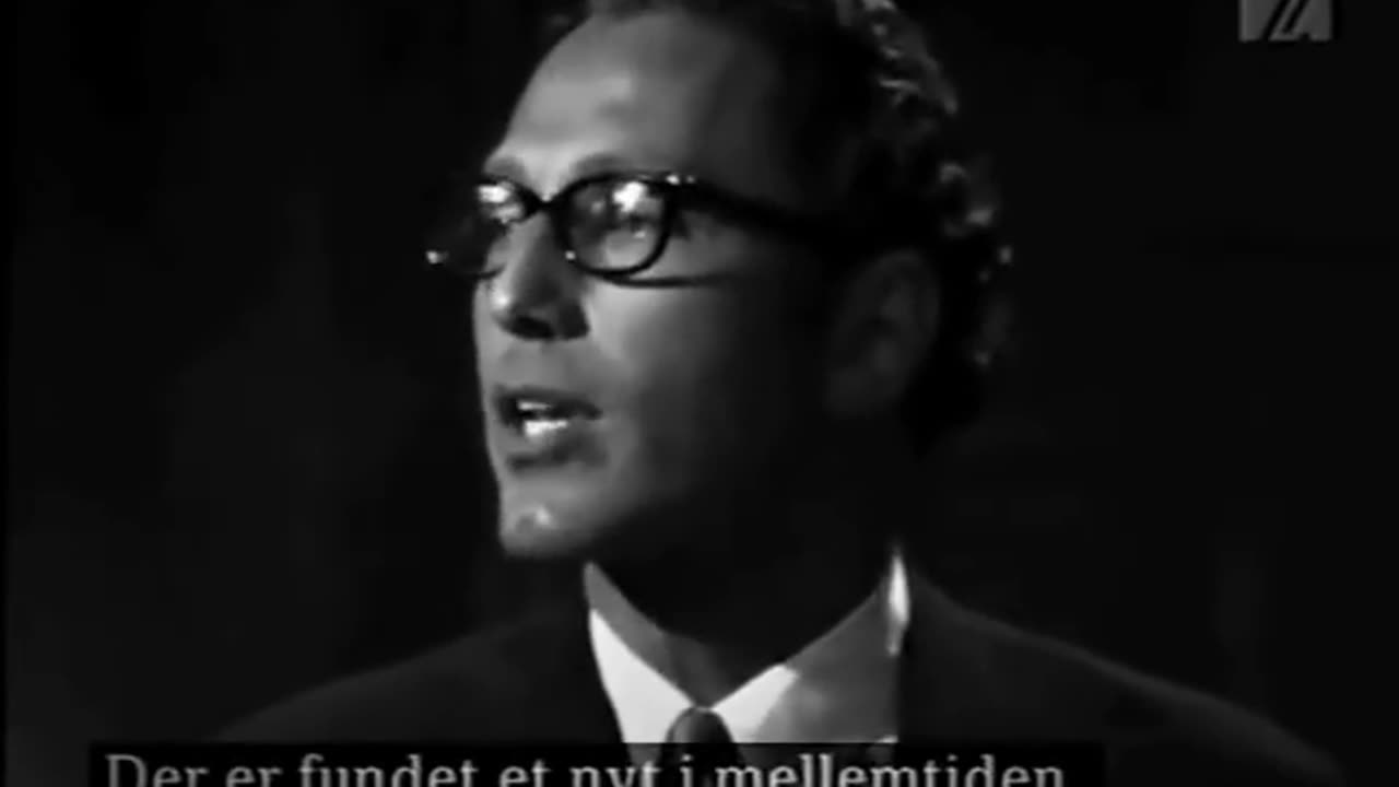 Tom Lehrer - The Elements Song - LIVE FILM From Copenhagen in 1967