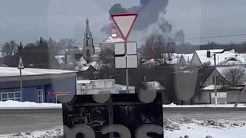 Last moments of the shoot down of Russian transport plane