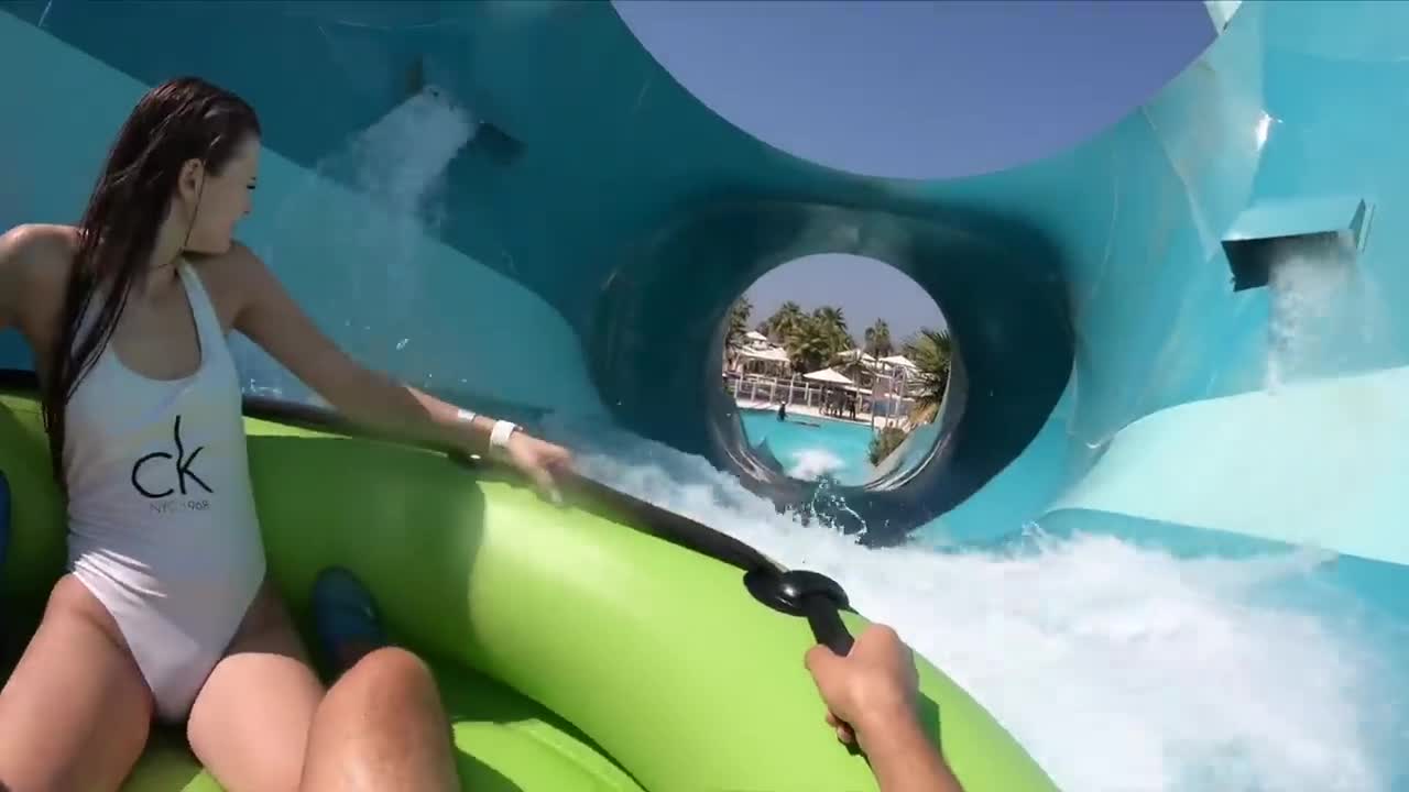 Waterslides at Laguna Waterpark in Dubai