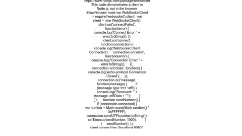 Is it possible to have a Node.js websocket client