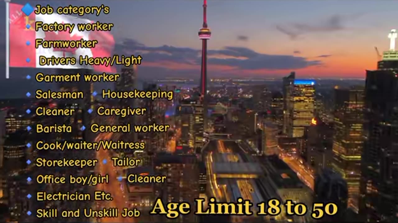 Work visa for Canada now opened applying now