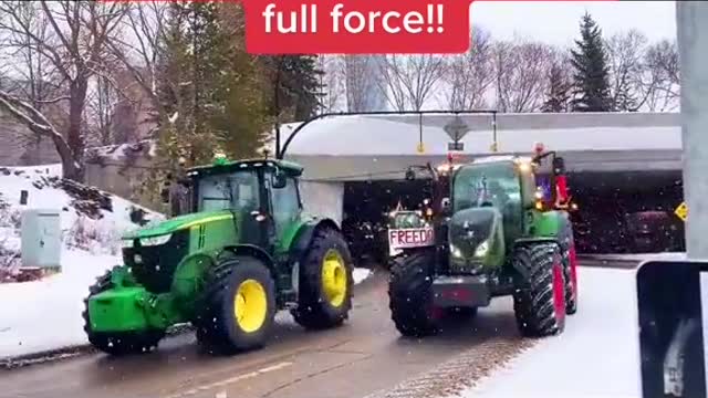 Truckers and farmers unite