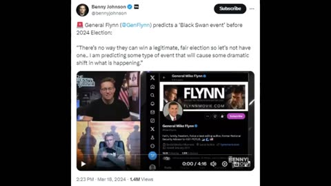 ***General Flynn Says Left Will Stage A Black Swan Event To Stop The Election!***
