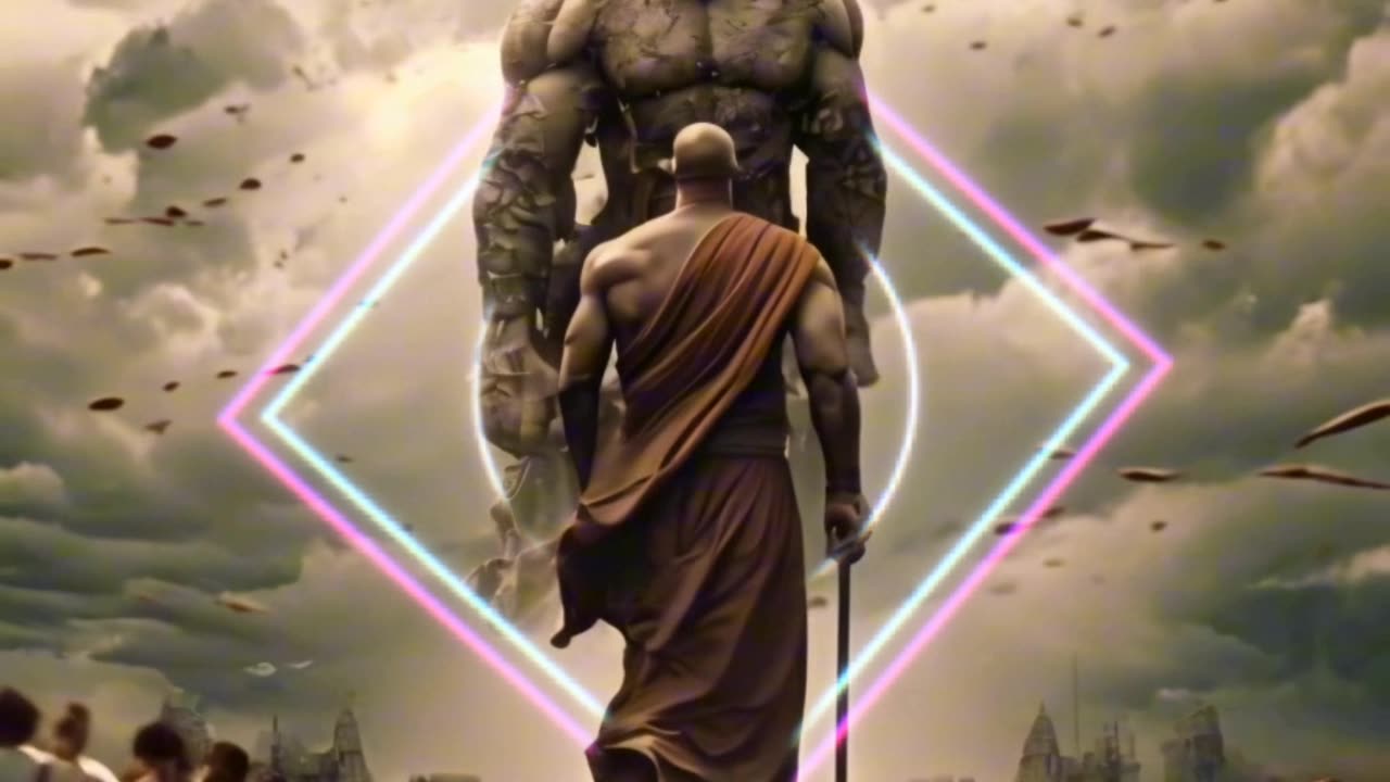 AI Generated Picture of Kratos going Towards the Huge idle with his army || follow