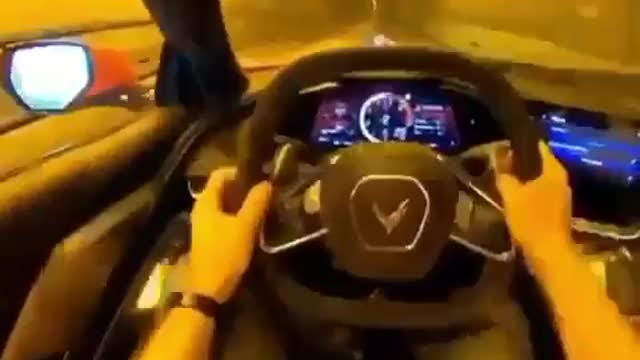 corvette c8 speeding on the road