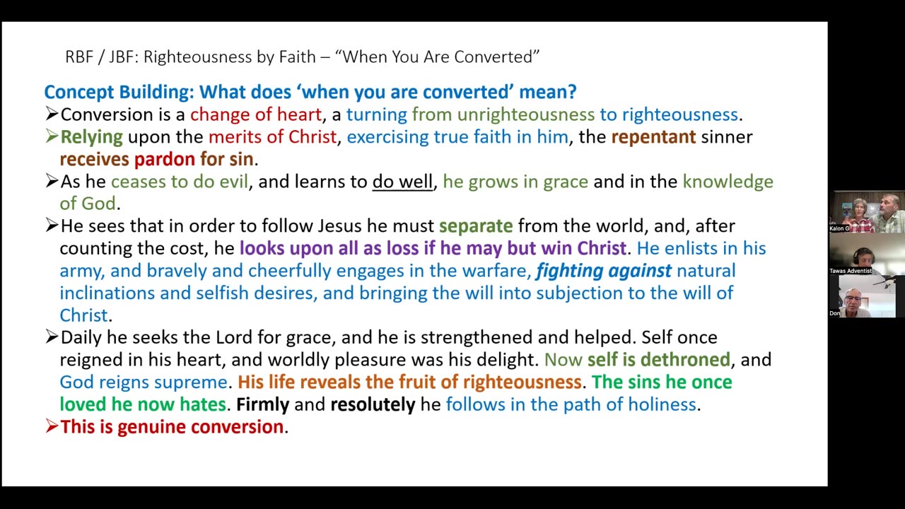 Righteousness by Faith / Justification by Faith (part 9)