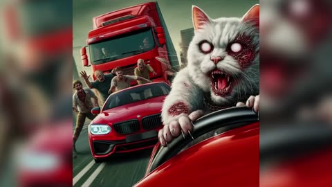 Zombie Takeover! Will the Cat Get Infected? Watch until the end! #cat #ai #catlovers #story