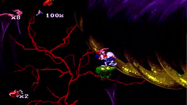 Earthworm Jim (GENESIS) - Final Boss - Queen Slug-For-A-Butt_Cut