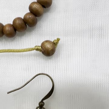 Handmade Unique Bracelet and Earrings Set with butterfly and wood beads
