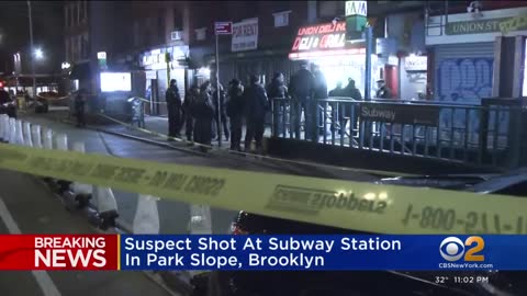 Suspect shot at subway station in Park Slope Brooklyn