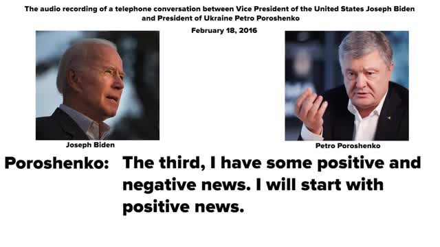 BIDEN UKRAINE PHONE BRIBE TAPES # 1