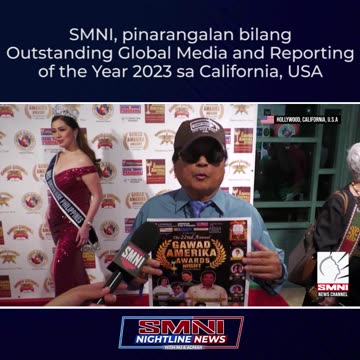 SMNI, pinarangalan bilang Outstanding Global Media and Reporting of the Year 2023