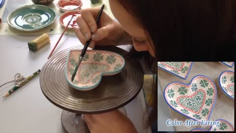 In Boleslawiec, Poland, artists hand-paint the Clover Polish Pottery Collection